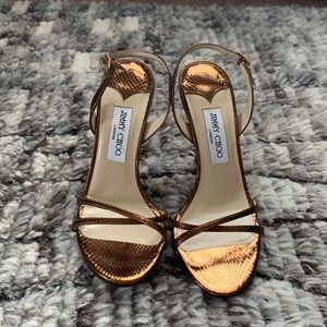Jimmy Choo Copper Strappy Sandals